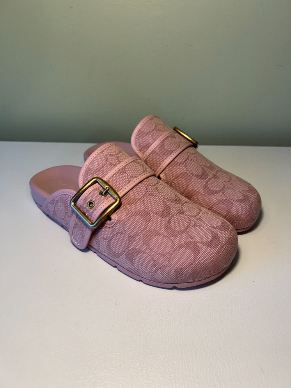 Coach Women's Archival Buckle Clog In Signature Jacquard Canvas - Picture 6 of 15